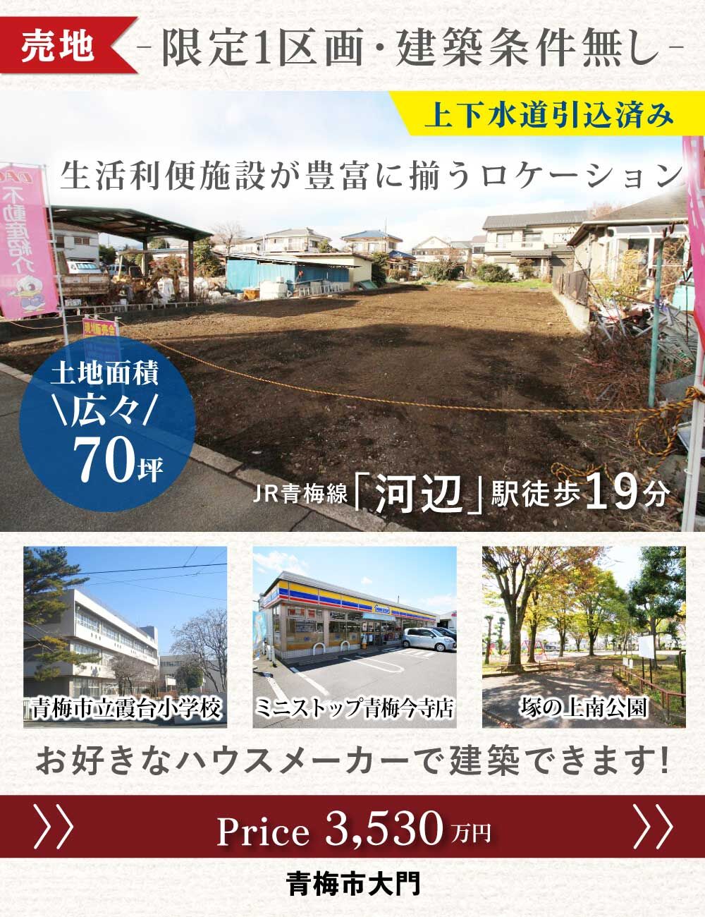 青梅市大門3丁目_売地バナー